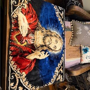 Vibrant Religious Tapestry with Jesus Design
